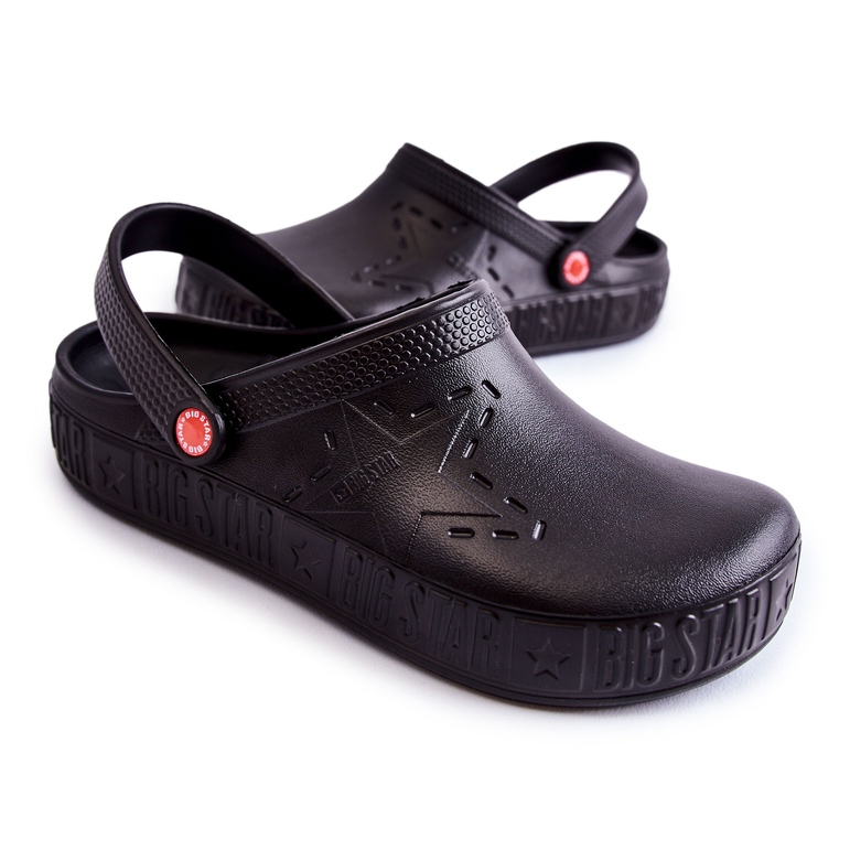 Férfi könnyű papucs Kroks Big Star II175001 fekete 3