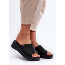 Illatos női Wedge Flip-Flops ZAXY LL285084 Fekete 2