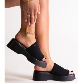 Fekete flip-flop a Big Star NN274021 platformon 1