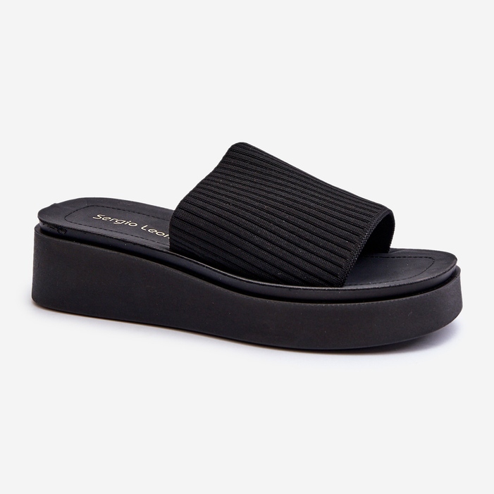 Sergio Leone SK083H női platform flip-Flops fekete 1