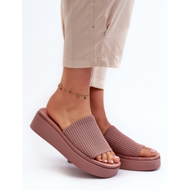 Sergio Leone SK083H női platform flip-flop, rózsaszín 2