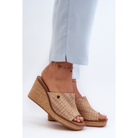 Sergio Leone Női Wedge Flip-Flops KL213 Bézs 1