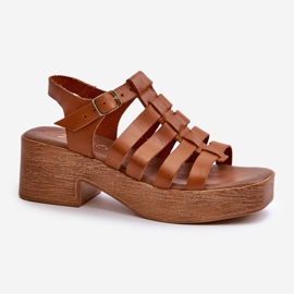 Zazoo 40410 női bőrszandál, barna 1