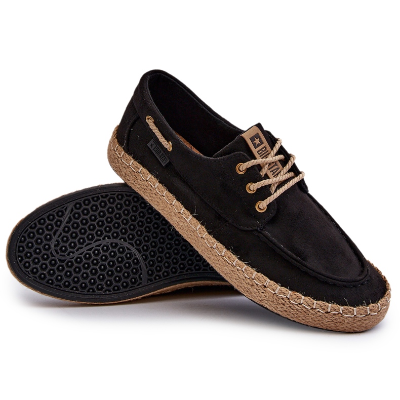 Férfi fűzős espadrillák Big Star NN174051 fekete 3