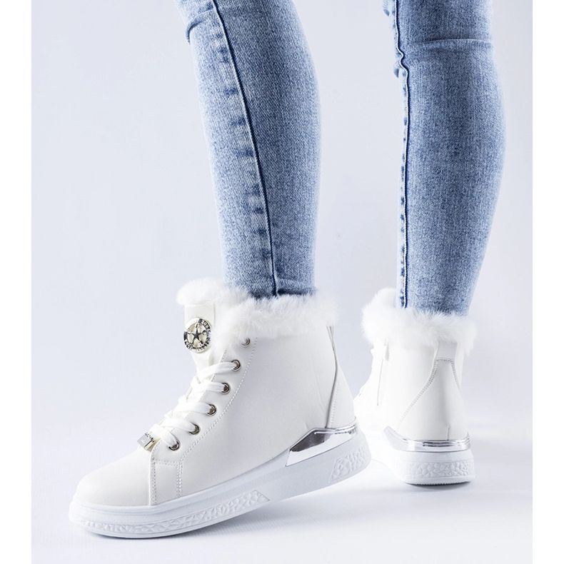 Fiemme fehér tornacipő szőrmével 2