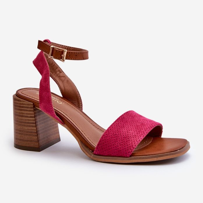 Női magassarkú szandál Eco Suede Fuchsia Ronvia anyagból rózsaszín 1 Női magassarkú szandál Eco Suede Fuchsia Ronvia anyagból rózsaszín 1