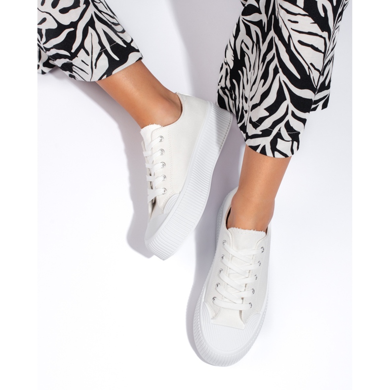 Fehér női platform tornacipő 2