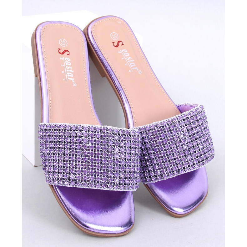 Yanni Purple strasszos papucs lila 1
