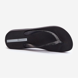 Női papucs csillogó pánttal 83386 Ipanema Mesh Chic Plate Fem Black fekete 1