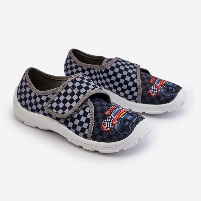 Kényelmes fiú papucs tépőzárral Befado 974Y540 Grey szürke 1