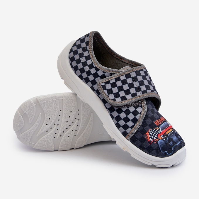 Kényelmes fiú papucs tépőzárral Befado 974Y540 Grey szürke 2
