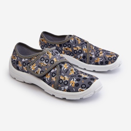 Kényelmes fiú papucs tépőzárral Befado 974Y552 Grey szürke 1