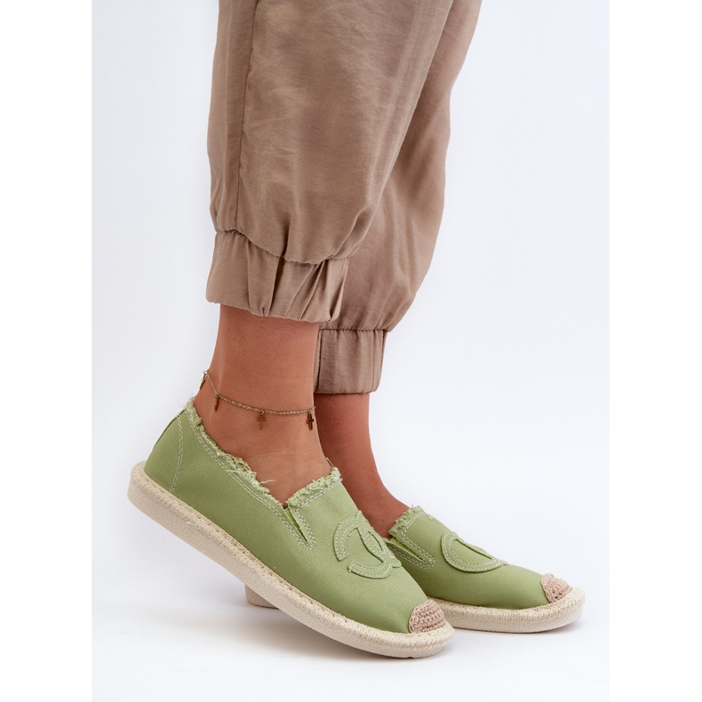 Klasszikus női Espadrilles Green Flaure zöld 2