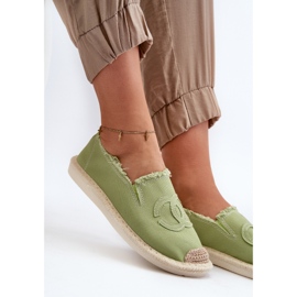Klasszikus női Espadrilles Green Flaure zöld 1