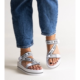 Fehér platformszandál Big Star NN274A526 1