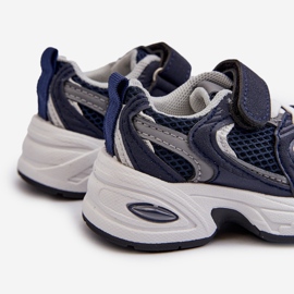 Gyermek sportcipő tornacipő tépőzárral, sötétkék Rulagia 2