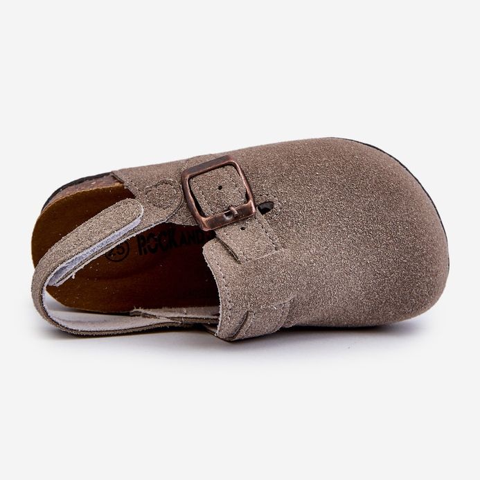 Gyermek papucsok parafa emelvényen, szürke Vulagia 2