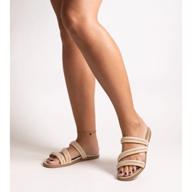 Martinela bézs öszvérek strasszokkal 1