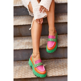 Zazoo 3476 női bőr mokaszin, zöld sokszínű 2 Zazoo 3476 női bőr mokaszin, zöld sokszínű 2