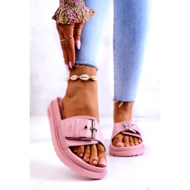 Klasszikus papucs csattal Big Star JJ274A308 Pink rózsaszín 1