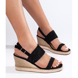 Fekete női ékszandál 1 Fekete női ékszandál 1