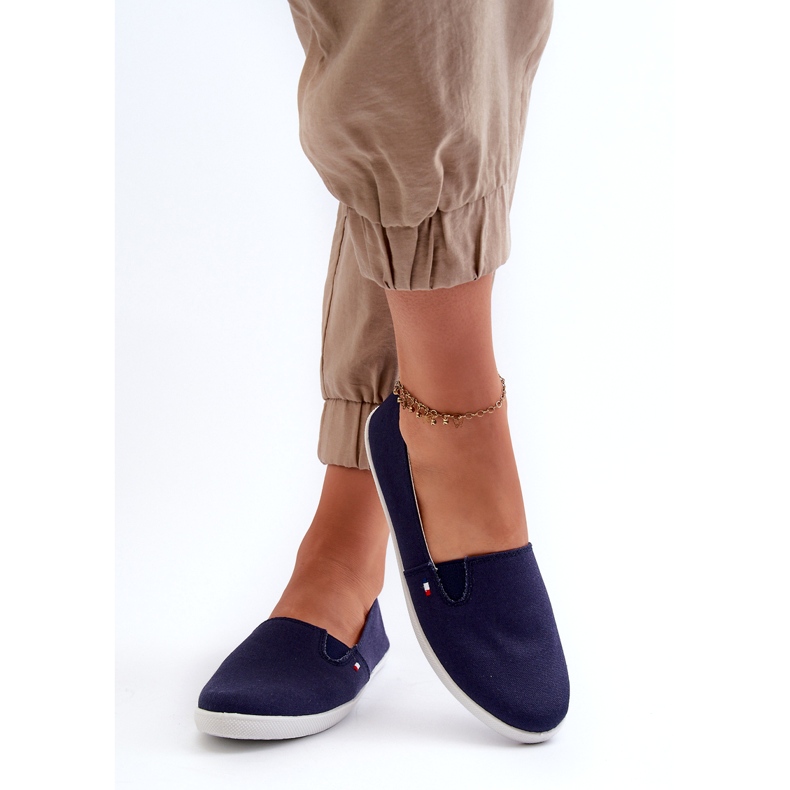 News A cipők csúszós női sötétkék 24tx02-7655 cipők 4