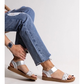 Ezüst Aldona szandál 1