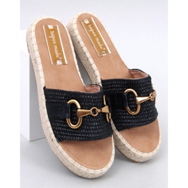 Maters Fekete espadrille papucs 1