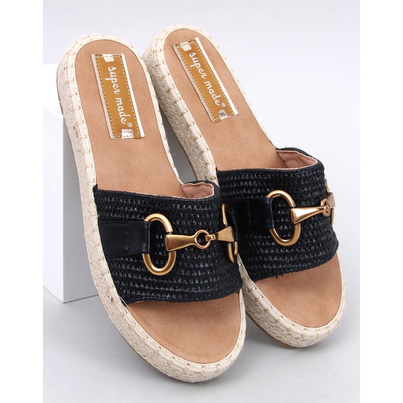Maters Fekete espadrille papucs 1
