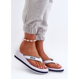 Női Wedge Flip-Flops Big Star NN274A726 fehér 1