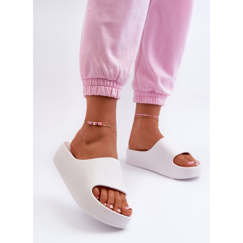 Női Airaplea Foam Platform Flip-Flops, fehér 2