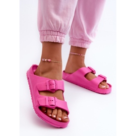 Női hab papucs csatokkal Fuchsia Luciene rózsaszín 2