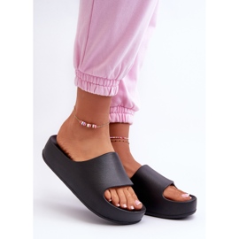 Női fekete Airaplea Foam Platform flip-Flops 1
