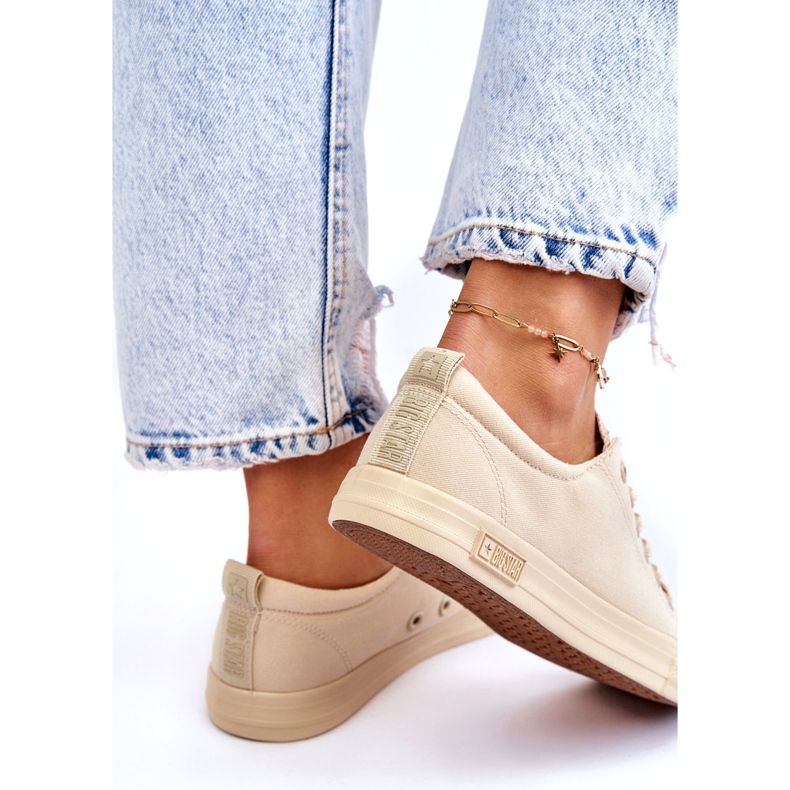 Női sima alacsony tornacipő Big Star LL274061 bézs 3