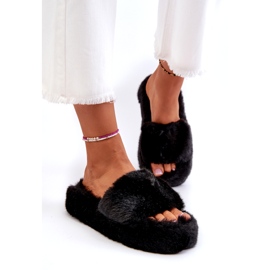 Női Szőrme Papucs Fekete Stepia 1 Női Szőrme Papucs Fekete Stepia 1