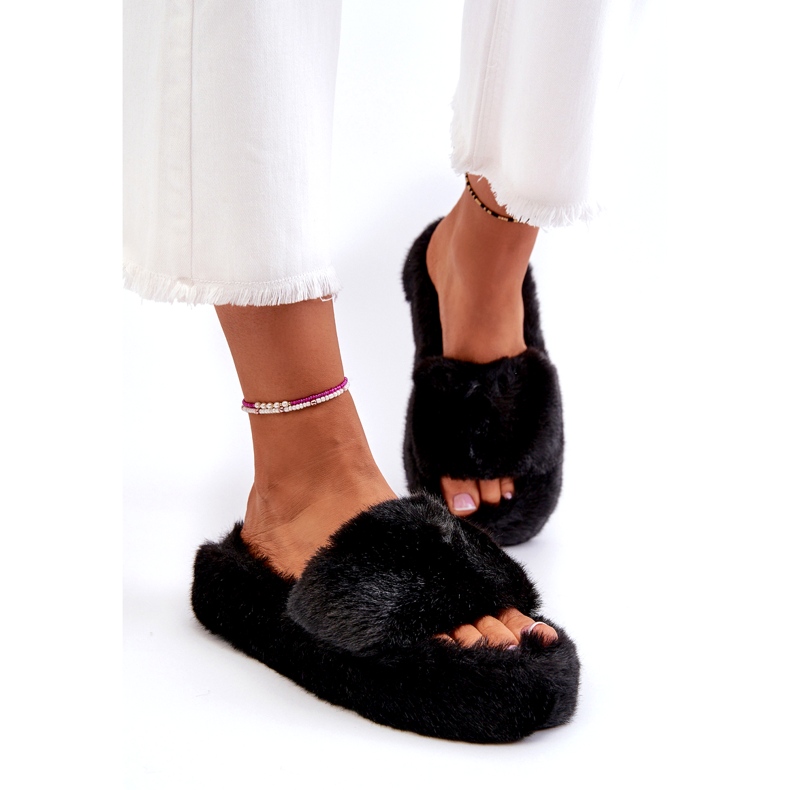 Női Szőrme Papucs Fekete Stepia 1 Női Szőrme Papucs Fekete Stepia 1