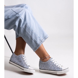 Bez marki Kék fényes Jadwa tornacipő 1