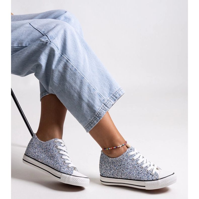 Bez marki Kék fényes Jadwa tornacipő 1