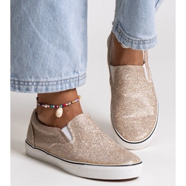 Arany fényes Lublubah tornacipő aranysárga 1