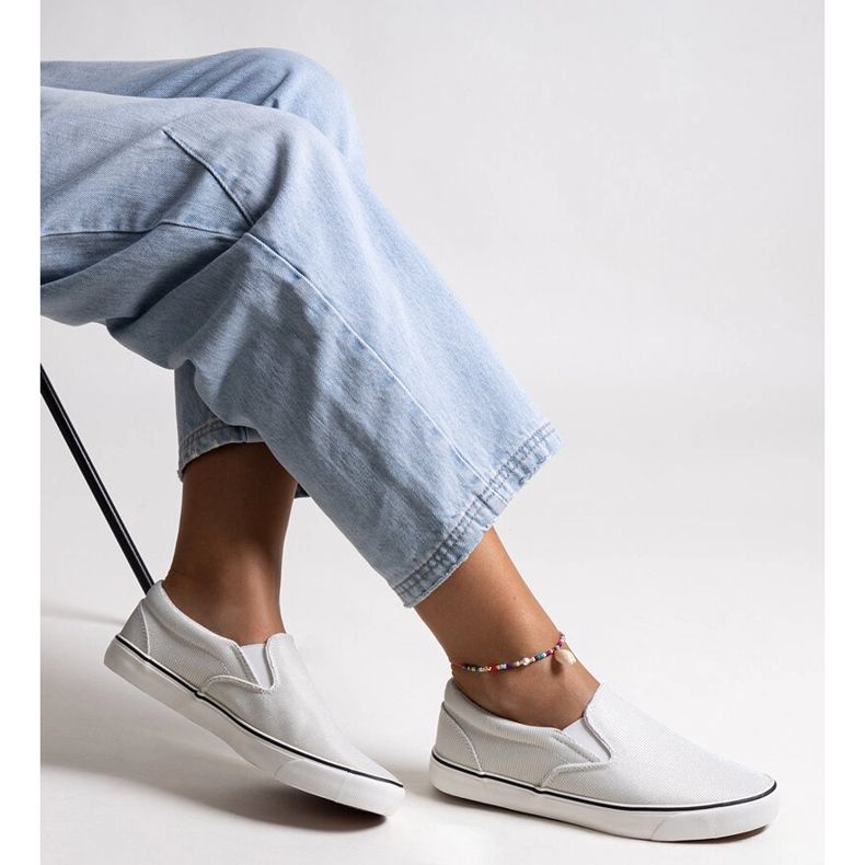 Fehér fényes Lublubah tornacipő 1