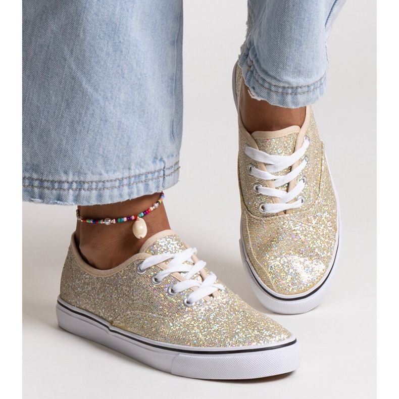 Merri arany fényes tornacipő aranysárga 1