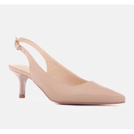 Marco Shoes Merida magassarkú bézs 1