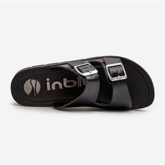 Kényelmes női papucs csatokkal Inblu CP000034 fekete 1