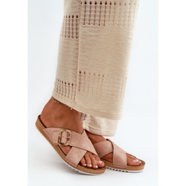 Kényelmes női papucs csattal Inblu VO000012 Világos rózsaszín 2