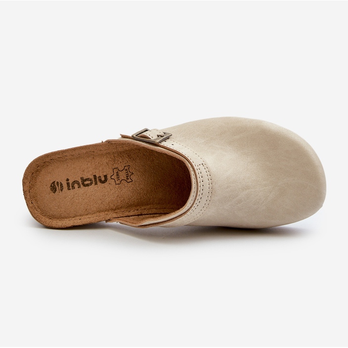 Női klumpa alacsony sarkú cipőben Inblu BL000004 Bézs 1