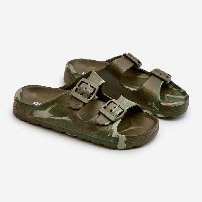 Könnyű fiú hab papucs csatos, sötétzöld, Adirnaca 1 Könnyű fiú hab papucs csatos, sötétzöld, Adirnaca 1