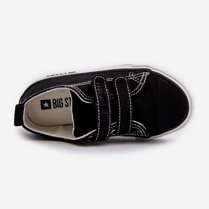 Gyermek tépőzáras tornacipő Big Star LL374015 Fekete 2