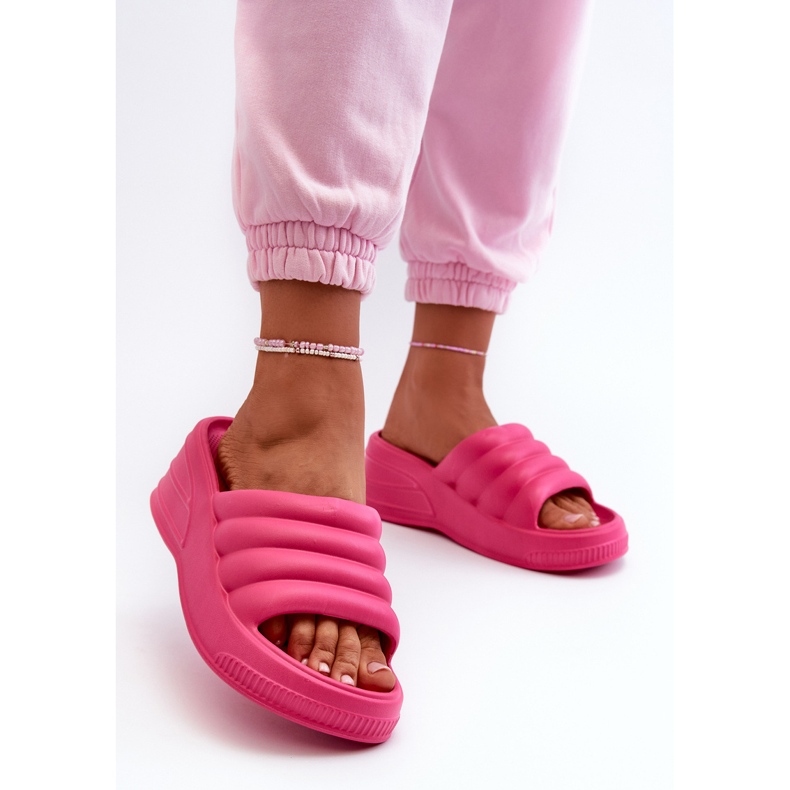 Könnyű női hab papucs éken és platformon, Fuchsia Tendrea rózsaszín 2 Könnyű női hab papucs éken és platformon, Fuchsia Tendrea rózsaszín 2