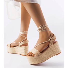 Bézs espadrillák a Silvetta platformon 1