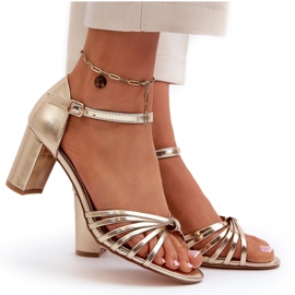 Evento Női arany Pyrrette magassarkú szandál aranysárga 4